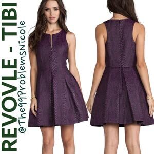 Tibi Cobra Jacquard Sleeveless Dress